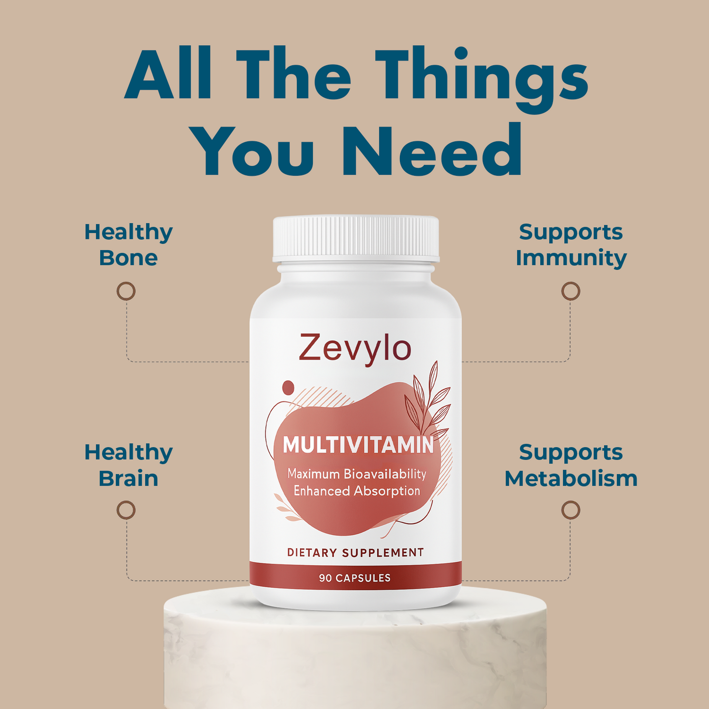 Zevylo® Bariatric Multivitamin Capsules, Iron Free