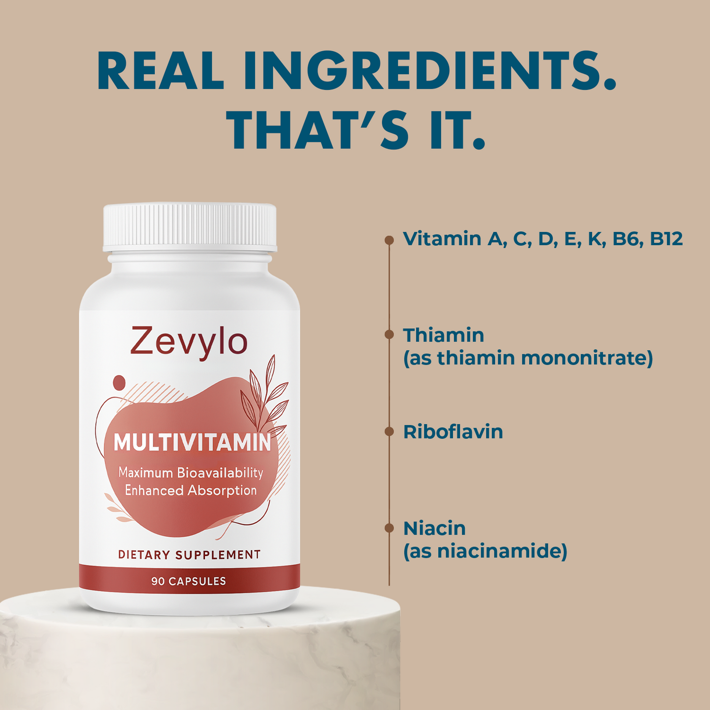Zevylo® Bariatric Multivitamin Capsules, Iron Free